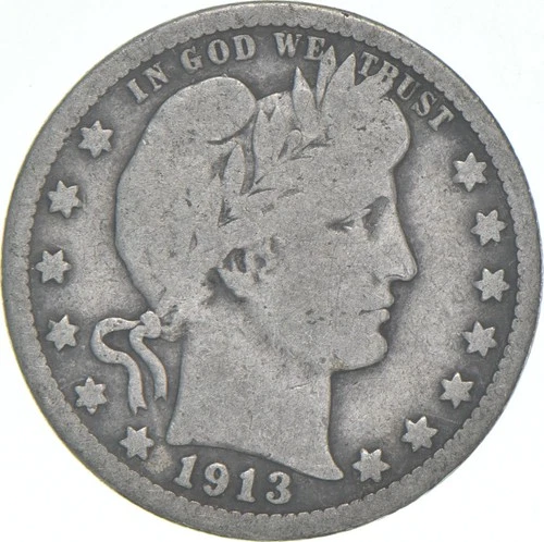 1913-D Barber Quarter Average Circ