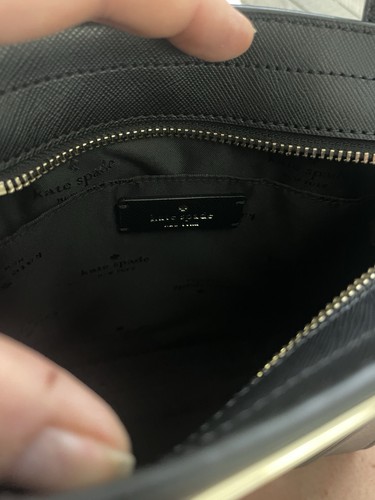 Mini fourre-tout Kate Spade noir verni Saffiano - Photo 10/12