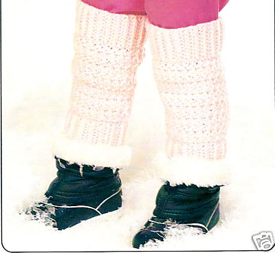 SNUGGLY WARM Kid's Leg Warmers/Apparel/Crochet Pattern INSTRUCTIONS ONLY