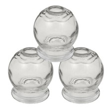 6x Schröpfen aus Glas Feuerschröpfen Schröpfgläser ø6 cm banki Vakuum Massage