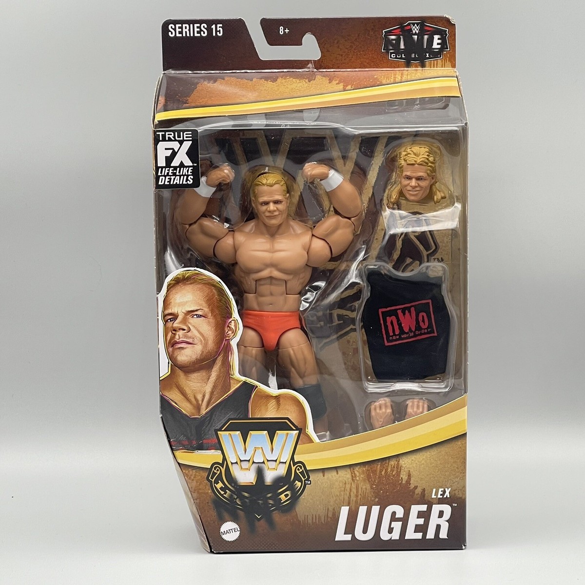 WWE Elite Legends LEX LUGER Action Figure Chase Variant Orange