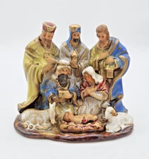 Kirkland Nativity Scene Baby Jesus Mary Joseph Wise Men Ceramic Christmas Decor