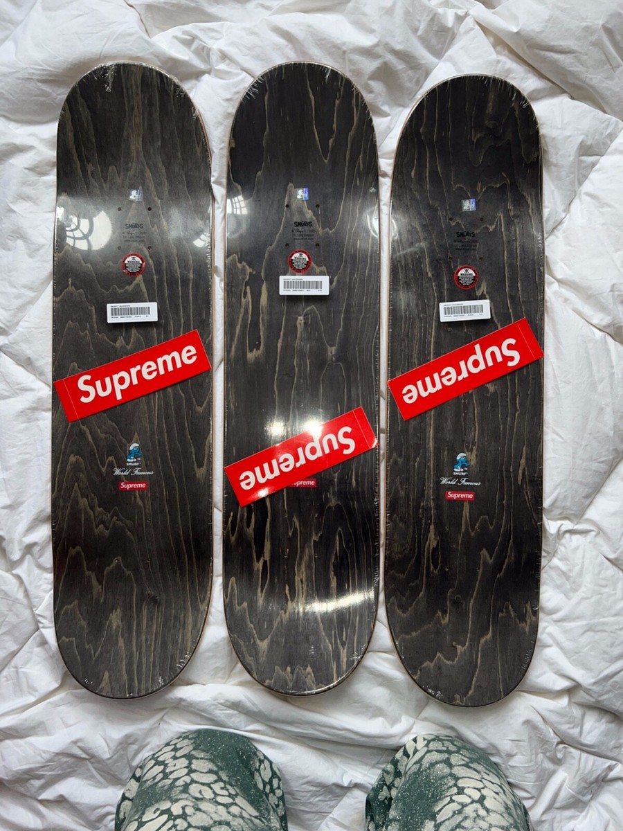 Supreme 2020 Smurf and 2022 Bling Box Logo Skateboard Deck Supreme 2020 Smurf and 2022 Bling Box Logo Skateboard Deck