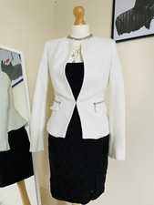 White Peplum Jacket Size Eu 34