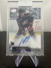Nick Blankenburg 22/23 Upper Deck Clear Cut Rookie Auto Columbus Blue Jackets