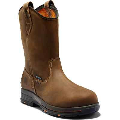 Timberland PRO Z36108 Mens Brown Helix HD Pull-On CT WP Work Boot Size 9M
