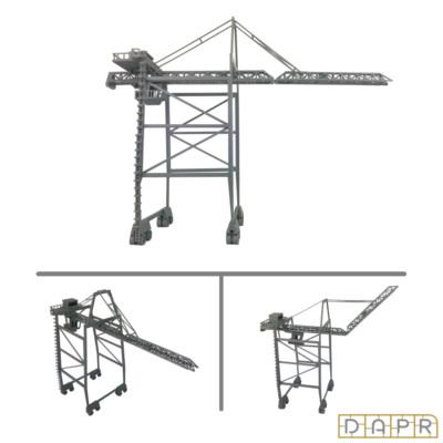 DAPR - Spur N Modelleisenbahn Landschaft Bausatz - Dock/Hafenportal Containerkran
