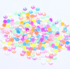 New Fluorescent rhinestone Neon AB Mocha Nail Glass Flat Back Crystal DIY