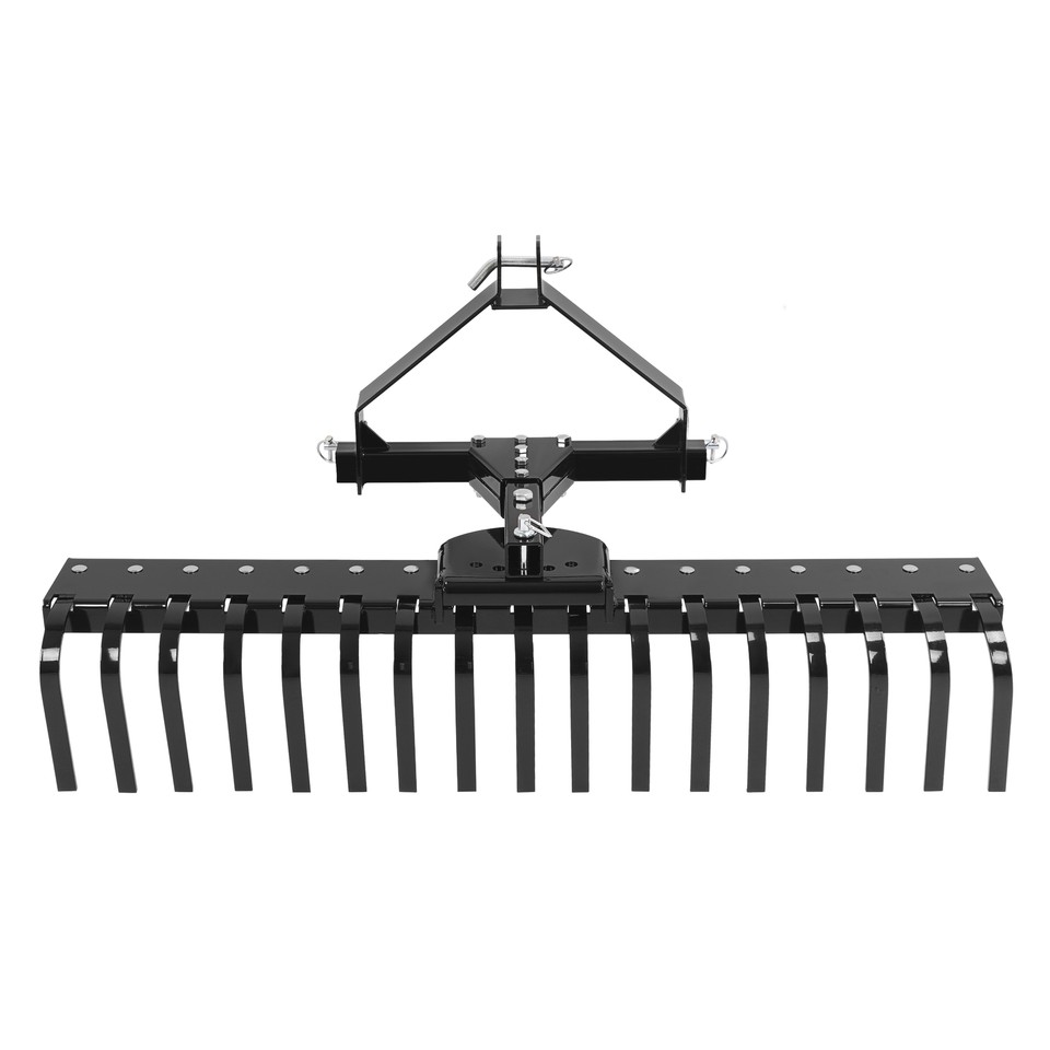 5 FT 3-Point Landscape Rake For Tractor Hookup Tow-Behind Garden Tool ...