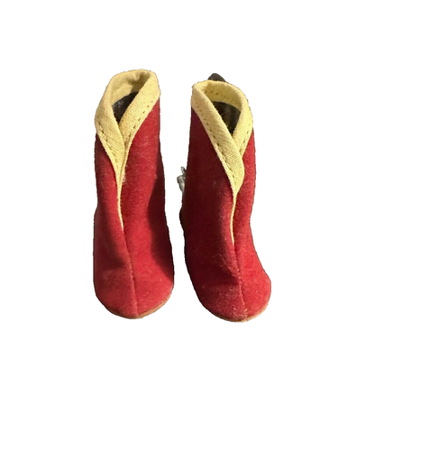 1950s Dear Little Red Cowgirl Doll Boots 2 ins - Picture 3 of 4