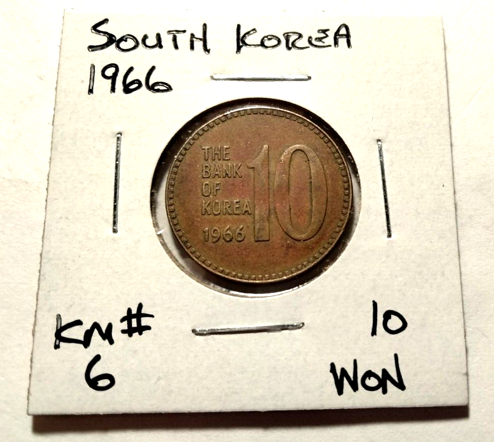 1966 SOUTH KOREA 10 WON Coin KM6 (INV3370) Combined Shipping eBay