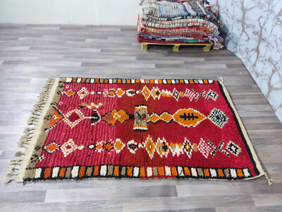 One of a kind – Handmade Colored Wool Moroccan Area Rug