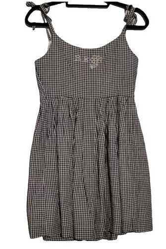 Burberry Blue Label Nova Check Knee-Length Dress button logo Black