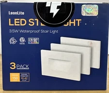 3 Pack LeonLite Led Step Light 3.5W Waterproof Stair Light New in Box