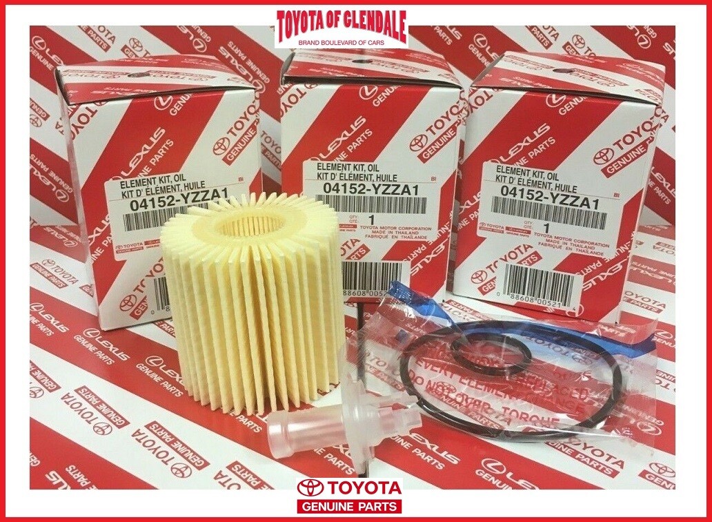 GENUINE TOYOTA LEXUS SCION OIL FILTER SET OF 3 OEM (FAST SHIPPING) 04152-YZZA1