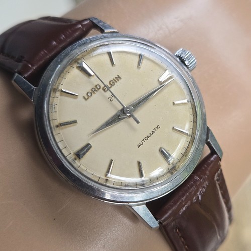 Vintage LORD ELGIN men's automatic watch 884/AS 1673 25Jewels swiss 1950s - Picture 13 of 22