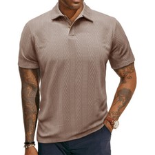 Mens Summer Polo shirt Breathable Leisure Classic Mens Short Sleeve