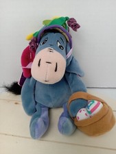 Disney Store Easter Bonnet Eeyore Bean Bag Plush 9  Donkey
