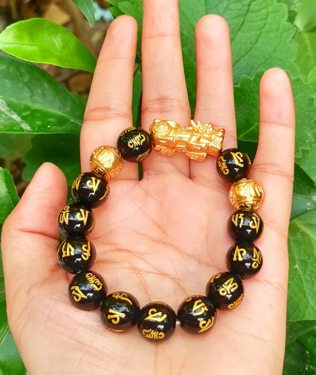 Real 24K Solid Gold Bracelet Real 24K Pixiu Bracelet Real Feng Shui Bracelet  | Love4DiamondGold