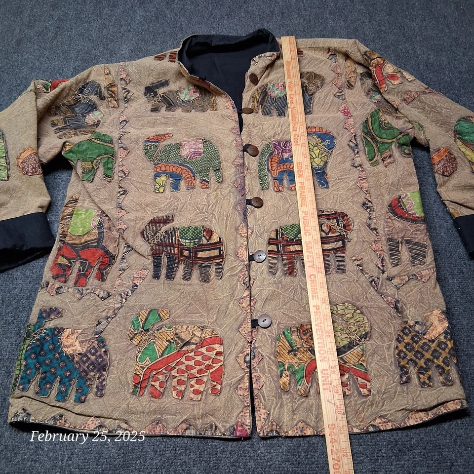 Abrigo abrigo Silver Stream Elephant para mujer talla única tapiz marrón Foto 3 de 4