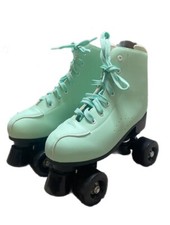 Women  s 8 38 Cozy Teal Green PU Leather High-top Roller Skates