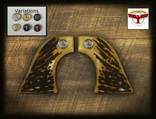 COLT SINGLE ACTION ARMY 3rd Generation SAA GRIPS ~ MAGNA-TUSK™ AGED STAG