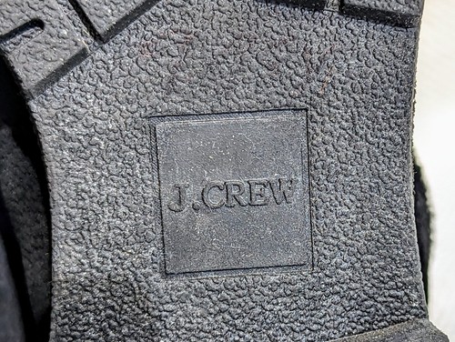 J.CREW BLACK Nordic SHEARLING Lined Classic SUEDE Hiking Boots US Sz 7 EU 38 - Picture 10 of 18