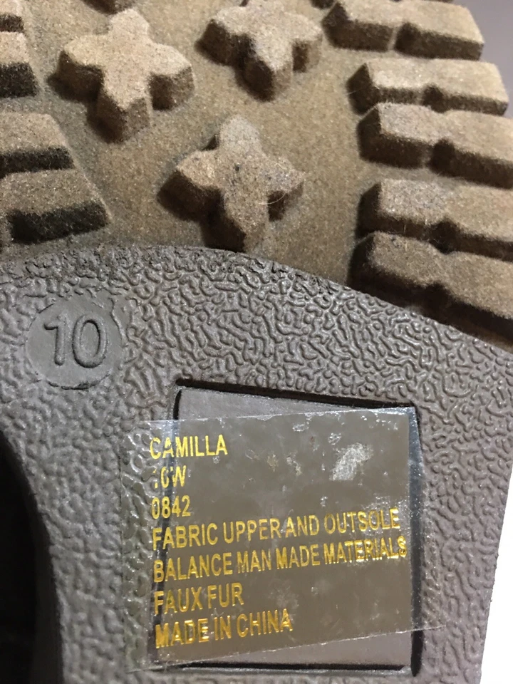 Botines Avenue Cloud Walkers imitación cuero marrón cuña cremallera fácil de poner talla 10W Foto 3 de 4