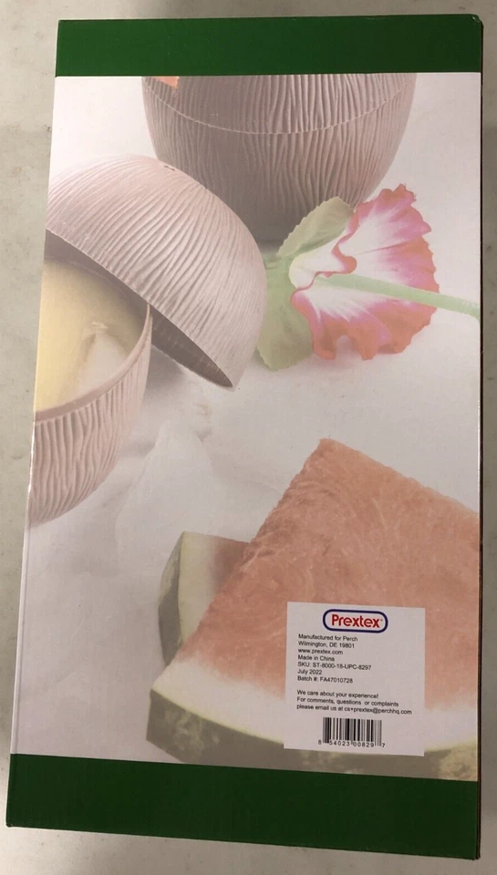 PREXTEX Tazas de Coco con Pajitas de Flores y Tapas de Cierre Giratorio - Paquete de 12, Marrón Foto 2 de 3