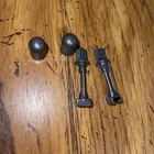 Two (2) GI Joe USS Flagg Radar Mast Antenna w/ Caps Carrier Vehicle Part 1985