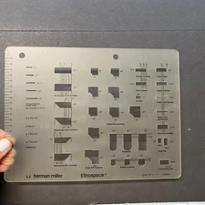 Vintage Herman Miller Ethospace Office Desk Template Tool 0.E6902