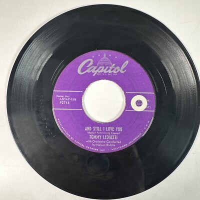 Tommy Leonetti I'm Available / Still I Love You Record 45 RPM Vinyl