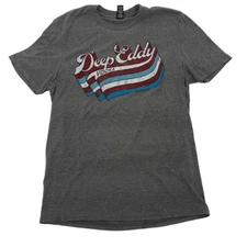 District Unisex Graphic Tee Short Sleeve T Shirt Deep Eddy Vodka Gray Size Mediu