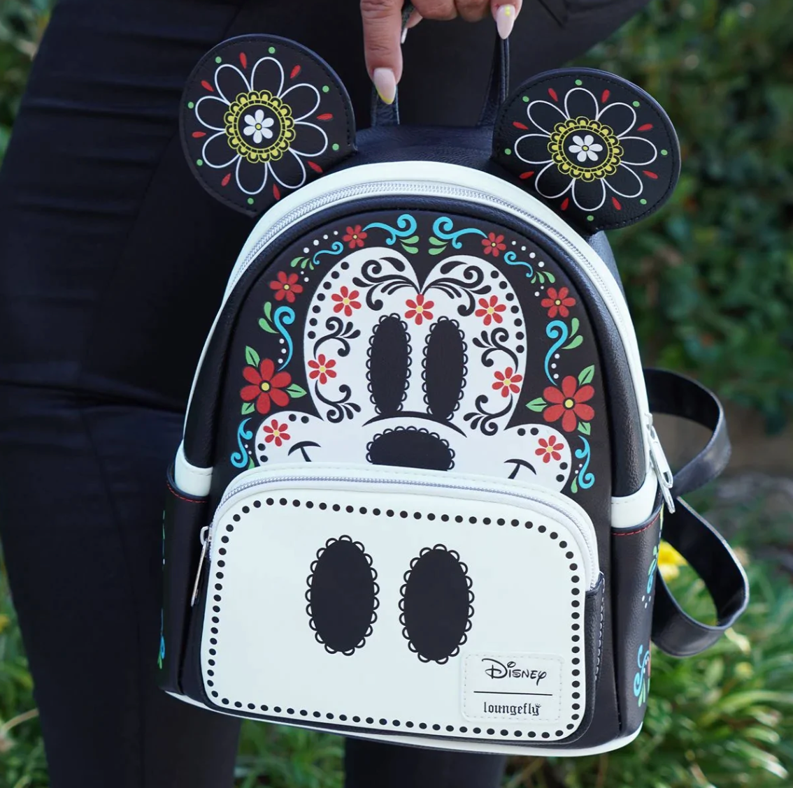 Mickey Mouse Dia De Los Muertos Sugar Skull GLOWING 