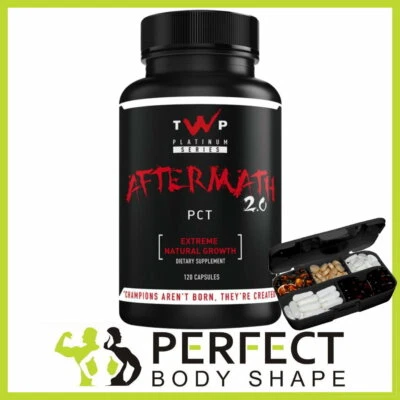 TWP NUTRITION AFTERMATH 2.0 120 CAPS PCT (POST CYCLE) EXTREME NATURAL GROWTH TST