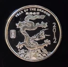 2012 Year of the Dragon Zodiac Vtg Rare Bullion-999 Silver 1 Oz Ounce Round Coin
