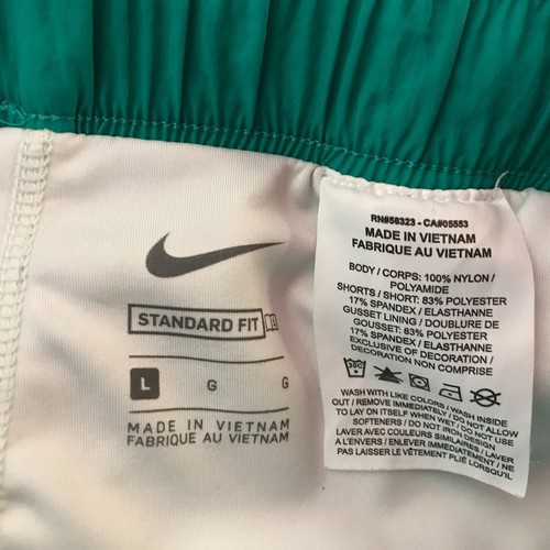 NIKE- GIRLS LARGE - GREEN STANDARD FIT RUNNING SHORTS w/ SPANDEX - DA1302-370 - Picture 3 of 4