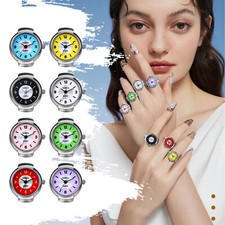 Finger Ring Watches Elastic Band Quartz Analog Watch Creative Gift For Men Women