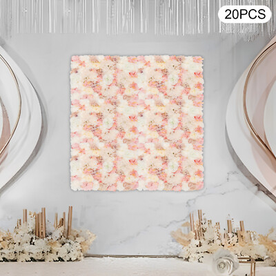 60x40cm 20 Stück Künstliche Blumenwand Rose Wand Panel Blumen Wandpaneele Dekor