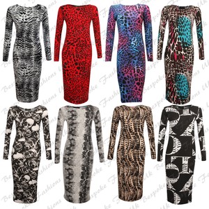leopard bodycon midi dress