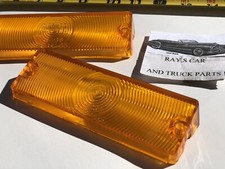 New Pr Replacement 1965 Chevrolet Impala Bel Air Biscayne Amber Park Light Lens