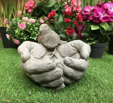 Cotswold Cream Bird In Hand Stone Garden Ornaments For Sale Ebay