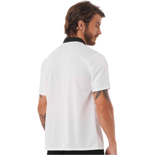 Men's Chef Coat Short Sleeve Button Down Jackets Restaurant Kitchen Uniform Tops - Picture 13 of 27