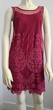 Free People Womens Dress A-line Netted With Lace Red Size XS