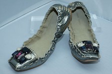 New Miu Miu Women's Shoes Flats Size 36.5 Ballet Silver