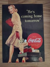 Coca Cola Vintage Tin Metal Wall Plaque Sign 14inch X 10inch