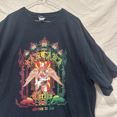 Vintage Y2K Santana Rasta Color Shirt Black 3XL Back Hit Concert Tour Shirt Rare