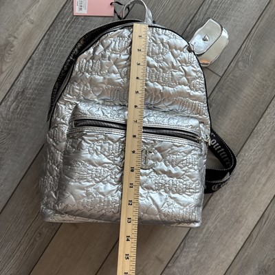 Juicy Couture Silver Quilted Backpack Pink League Logo Heart  display picture 1