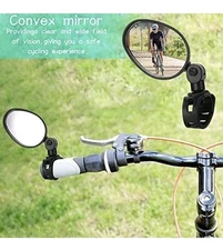  Pcs Bike Mirror 360 Degree Adjustable Safe Rotatable Handlebar Mirror 2
