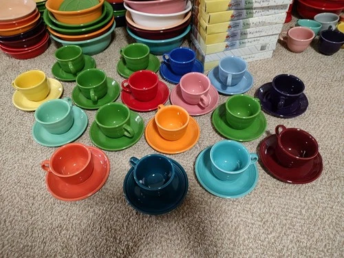 Fiestaware Tea Cup And Saucer Sets Early 2000's  You Choose The Color